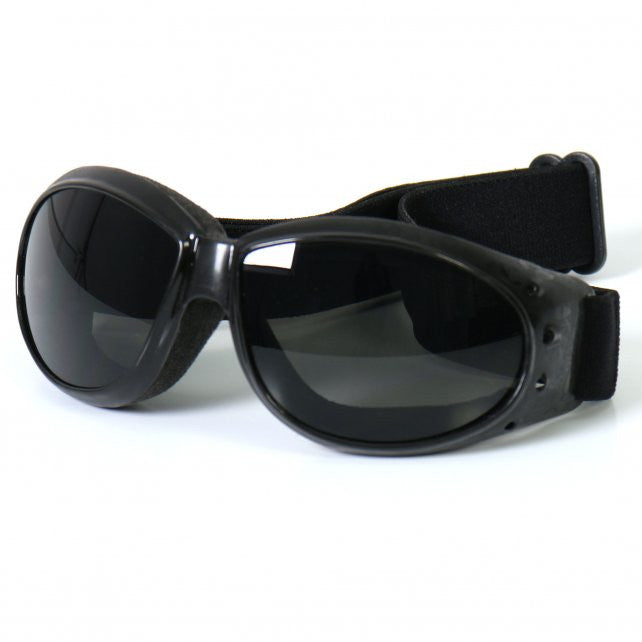Hot Leathers Eliminator Style Motorcycle Riding Goggles with Smoke Lenses Sunglasses/Goggles - Tophatter Daily Deals