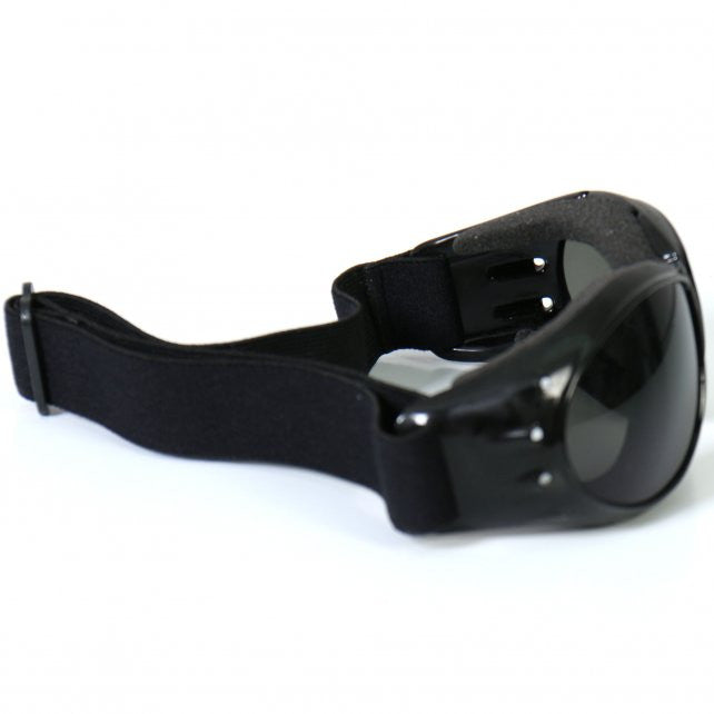 Hot Leathers Eliminator Style Motorcycle Riding Goggles with Smoke Lenses Sunglasses/Goggles - Tophatter Daily Deals