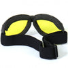 Hot Leathers Eliminator Style Motorcycle Riding Goggles with Yellow Lenses Sunglasses/Goggles - Tophatter Daily Deals