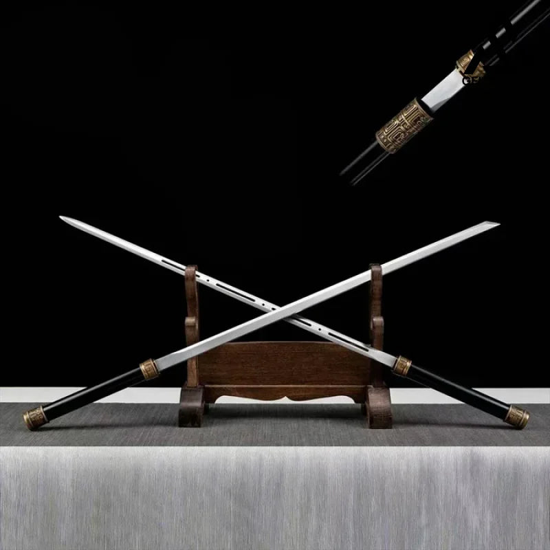 Shadow Veil Twin-Bladed Polearm(US ONLY）GS61 Silver Pocket Knives - Tophatter Daily Deals