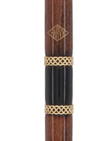Gold Rings & Walnut Braided Derby Cane: Elegant Design Derby Classic Walking Canes - Tophatter Daily Deals