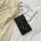 Shimmering Bling Rhinestone Crossbody Purse Black Handbags & Wallets - Tophatter Daily Deals