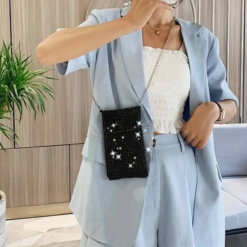 Shimmering Bling Rhinestone Crossbody Purse Handbags & Wallets - Tophatter Daily Deals