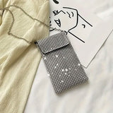 Shimmering Bling Rhinestone Crossbody Purse White Handbags & Wallets - Tophatter Daily Deals