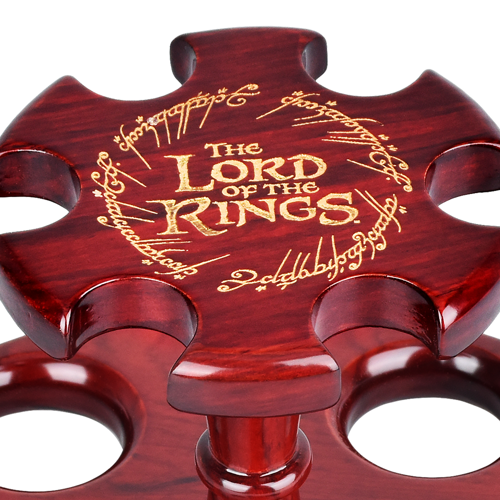 COUNCIL OF ELROND™ Multi-Pipe Wood Display Stand | Shire Pipes™ x The Lord of the Rings™ Traditional Pipes - Tophatter Daily Deals