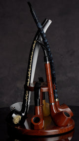 COUNCIL OF ELROND™ Multi-Pipe Wood Display Stand | Shire Pipes™ x The Lord of the Rings™ Traditional Pipes - Tophatter Daily Deals