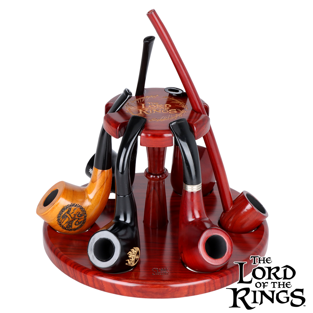 Fellowship Smoking Pipes & COUNCIL OF ELROND™ Stand Bundle | Shire Pipes™ x The Lord of the Rings™ Sale Bundles - Tophatter Daily Deals