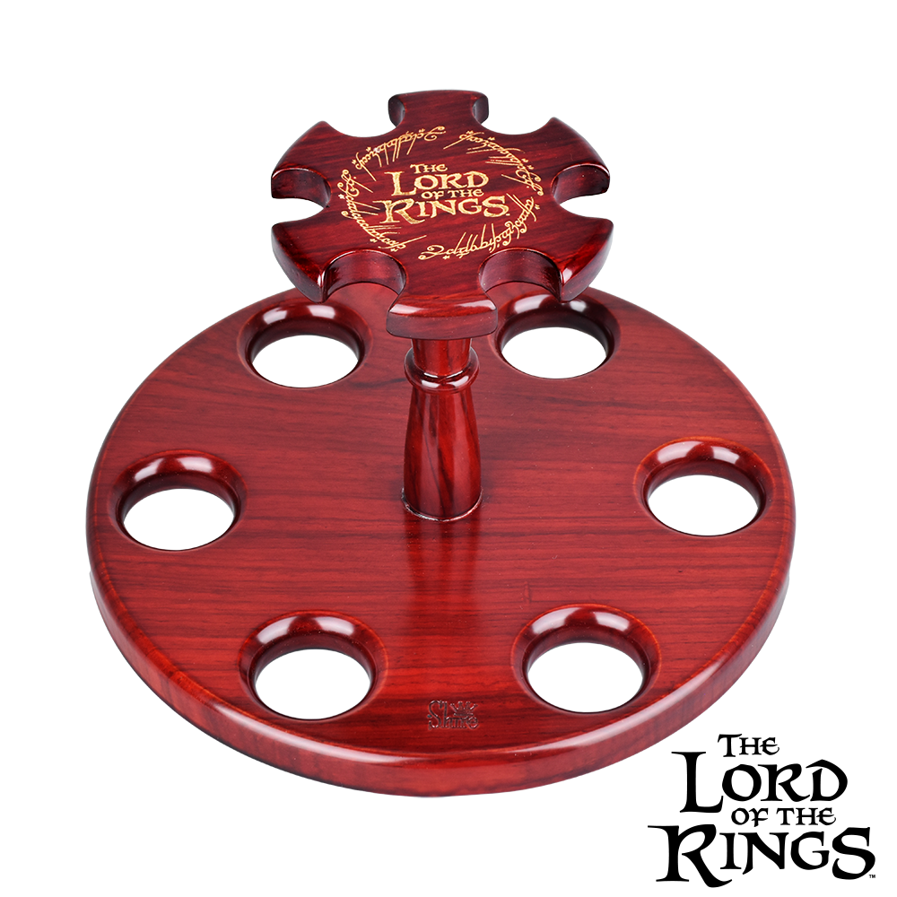 COUNCIL OF ELROND™ Multi-Pipe Wood Display Stand | Shire Pipes™ x The Lord of the Rings™ Traditional Pipes - Tophatter Daily Deals