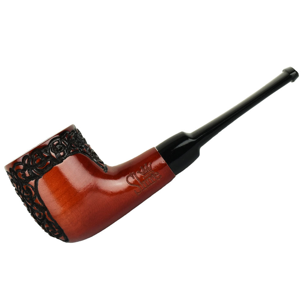 Shire Pipes Engraved Billiard Smoking Pipe | The English Traditional Pipes - Tophatter Daily Deals
