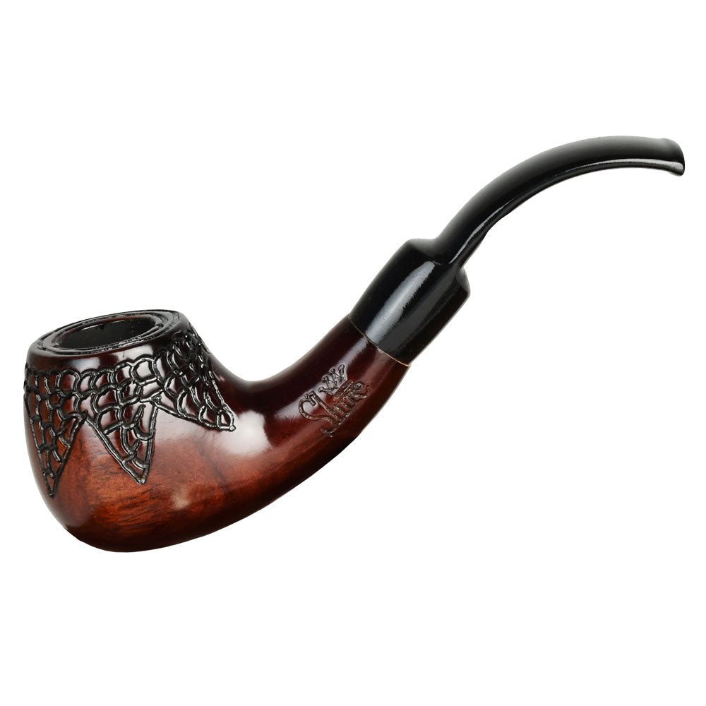 Shire Pipes Engraved Bent Apple Smoking Pipe | The Entertainer Traditional Pipes - Tophatter Daily Deals