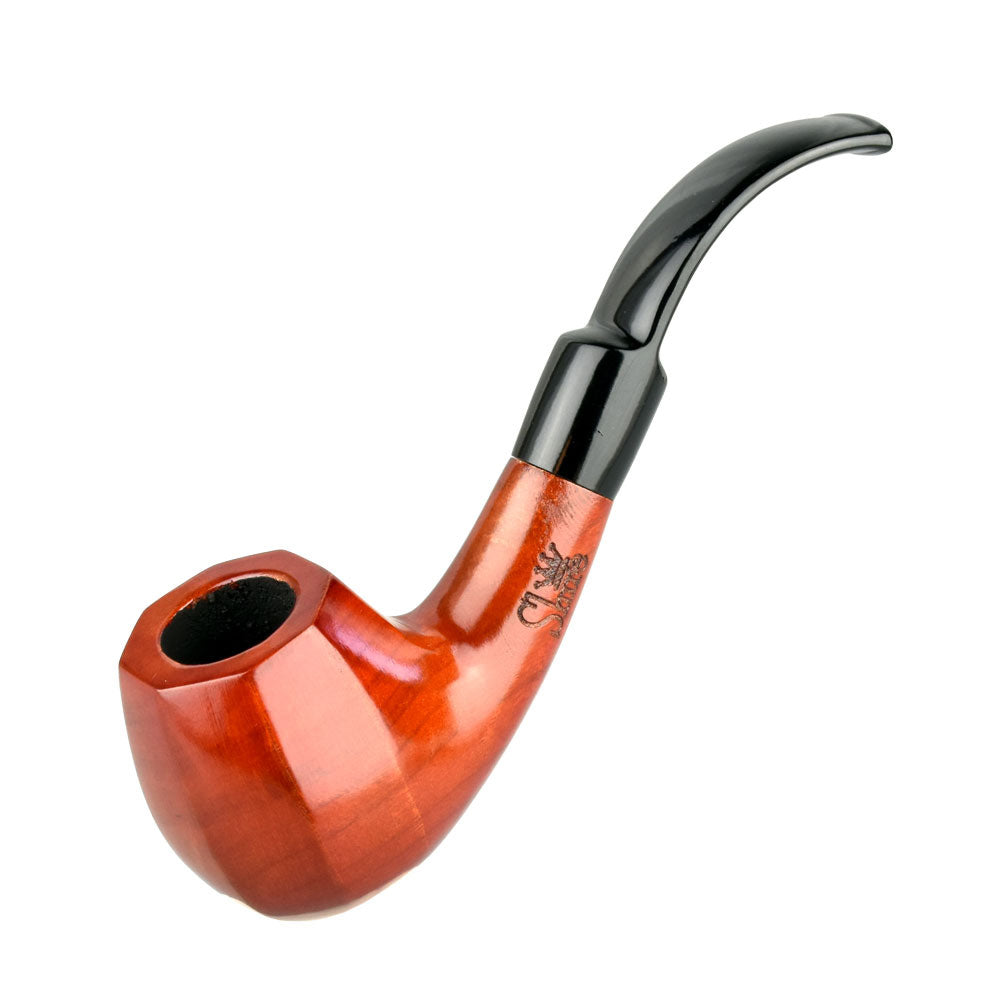 Shire Pipes Bent Paneled Brandy Smoking Pipe | The Façade Traditional Pipes - Tophatter Daily Deals