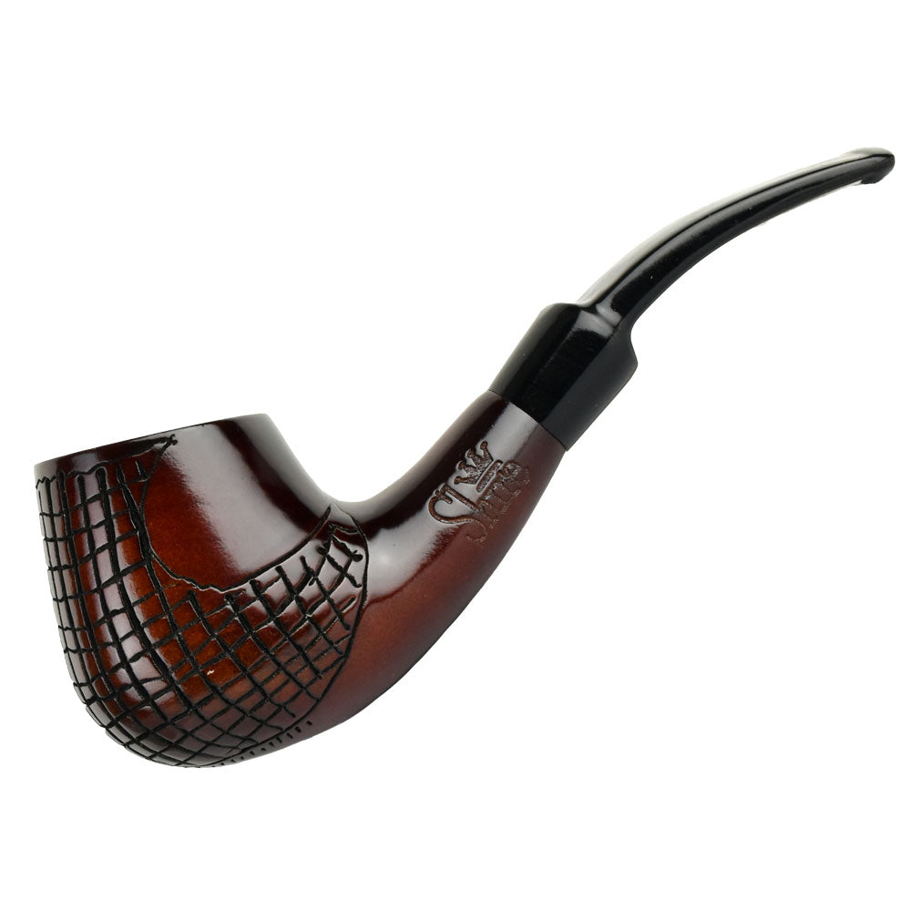 Shire Pipes Engraved Bent Brandy Smoking Pipe | The Urbanite Traditional Pipes - Tophatter Daily Deals