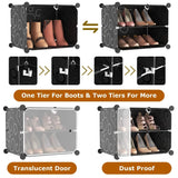 Shoe Rack Organizer with Transparent Doors Storage & Organization - Tophatter Daily Deals