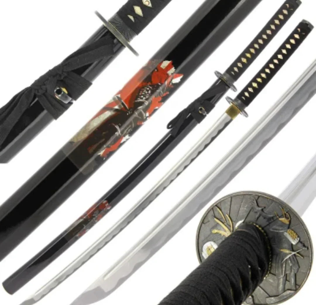 "Shogun" Traditional Hand Forged Katana in 1020 HCS Katana - Tophatter Daily Deals