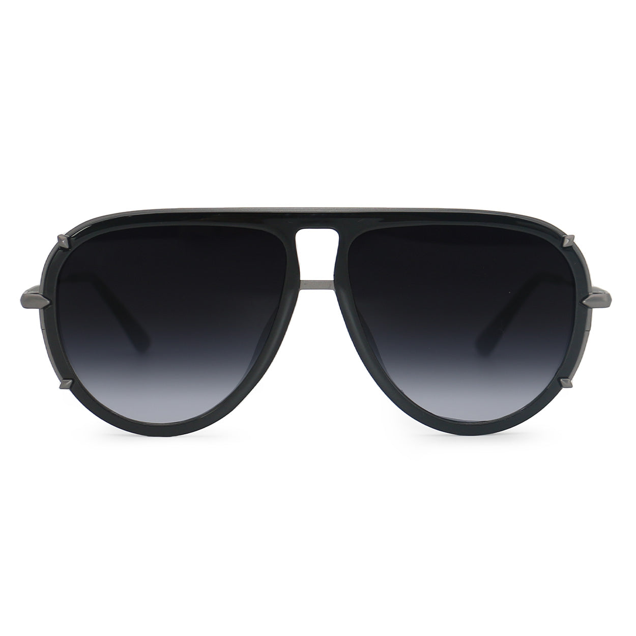 TopFoxx Ivy Luxe - Black Tangle-Free Unisex Round Aviator Sunglasses Sunglasses - Tophatter Daily Deals