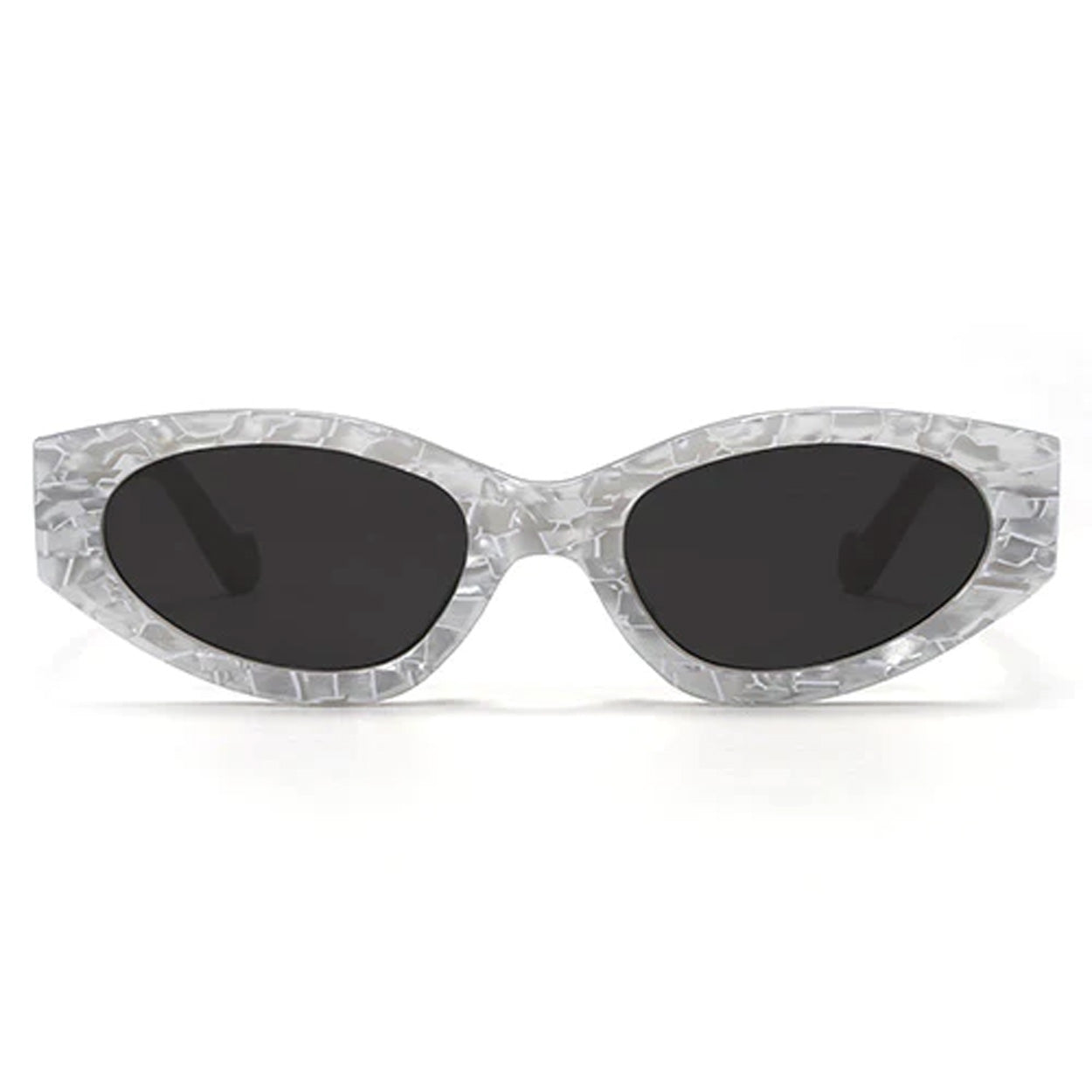 TopFoxx Kat x Money Moves - Silver Women's Cateye Sunglasses Sunglasses - Tophatter Daily Deals