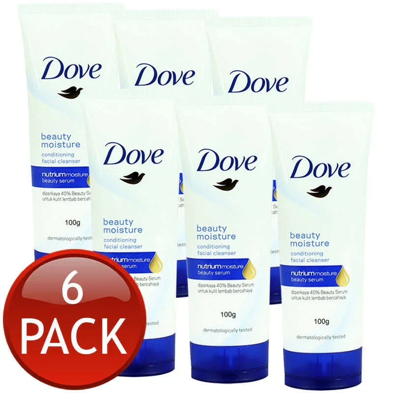 6 Pack Dove Soft Smooth Beauty Serum Moisture Conditioning Facial Cleanser 100 Grams Beauty & Personal Care - Tophatter Daily Deals