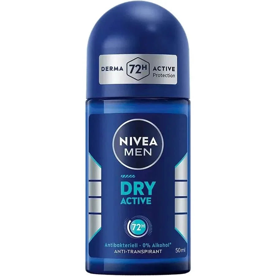 NIVEA MEN Dry Active 72h Anti-Perspirant Roll-On 50ml – Antibacterial Protection & Long Lasting Dryness Beauty & Personal Care - Tophatter Daily Deals