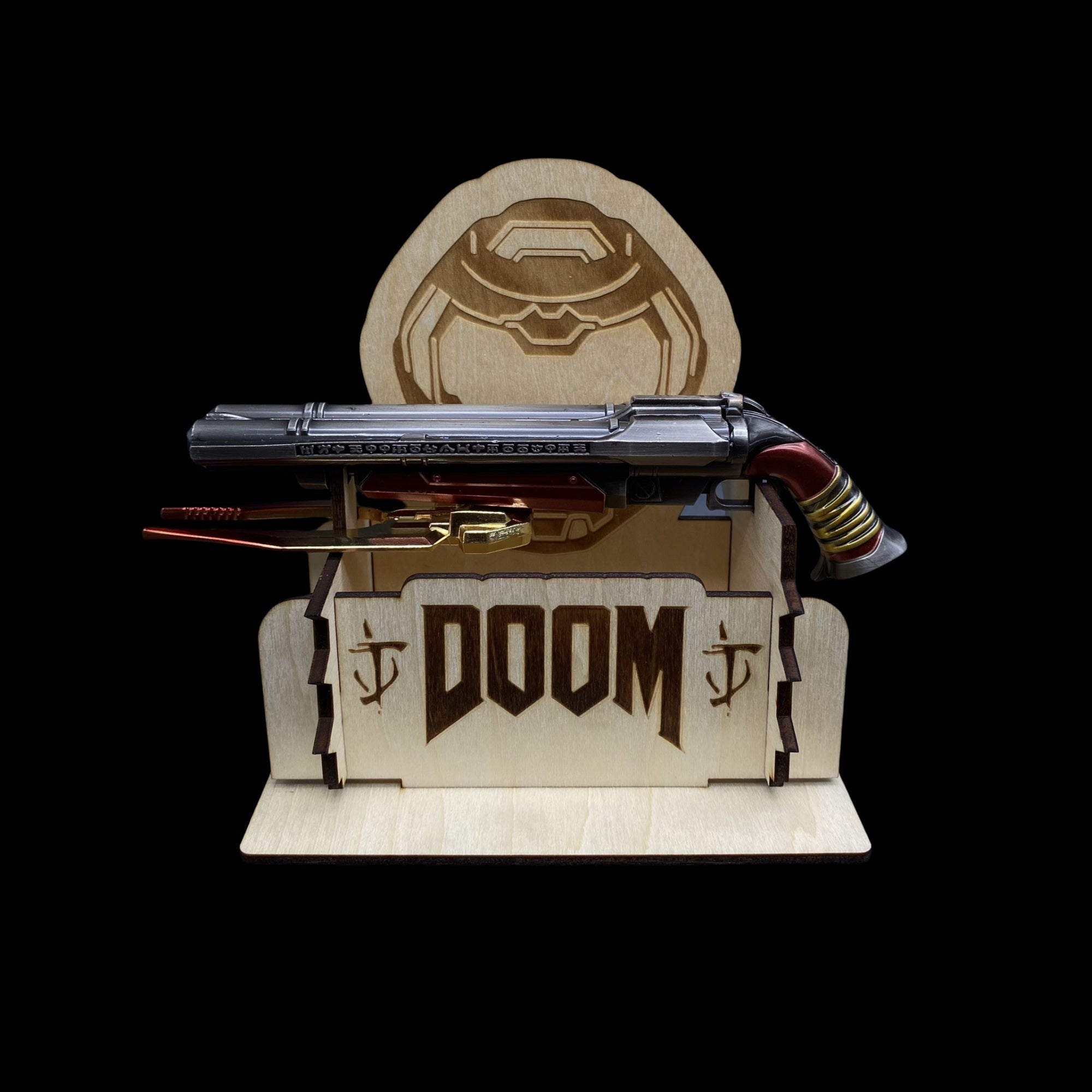 1:4 Metal Super Shotgun Miniature Craft With Wood Stand A - Tophatter Daily Deals