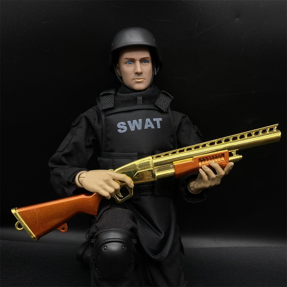 Miniature Metal Golden Plated Pump Shotgun 17.5CM/6.8" - Tophatter Daily Deals