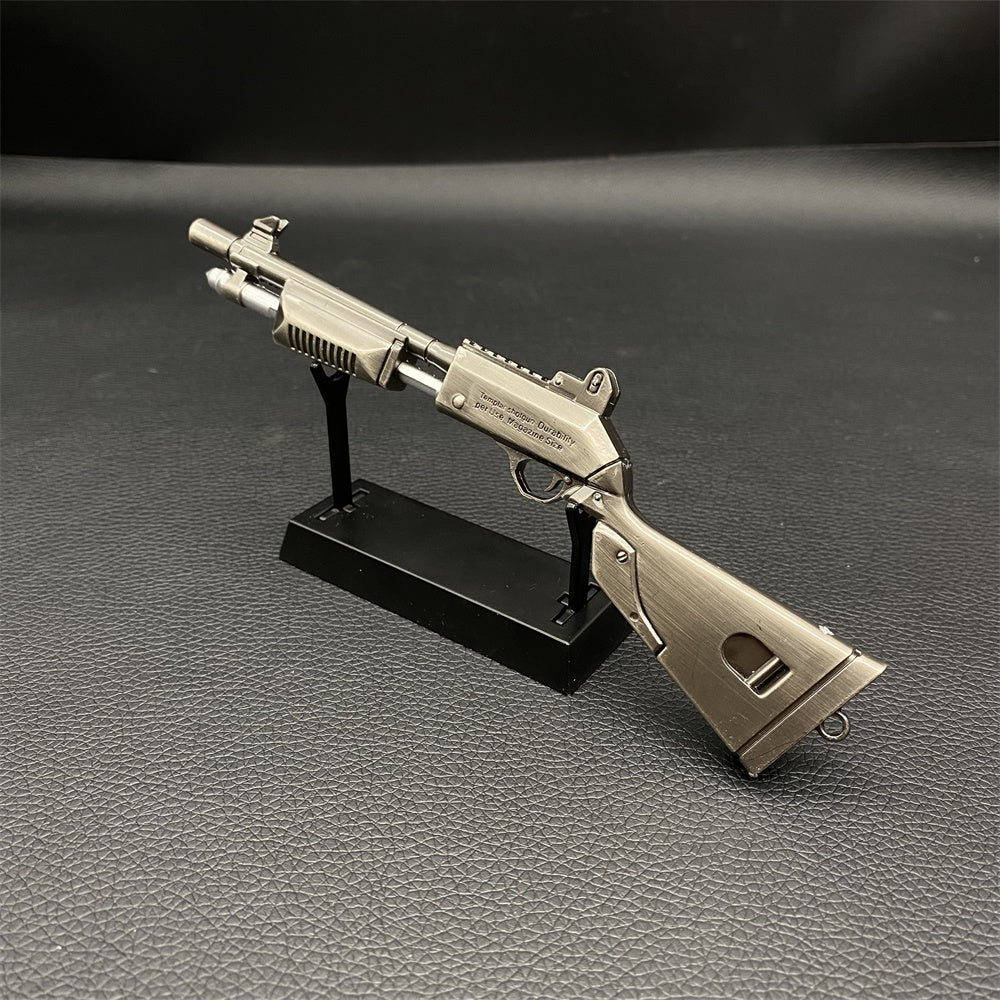 Miniature Metal Pump Shotgun 17CM/6.7" Wih Metal Stand - Tophatter Daily Deals