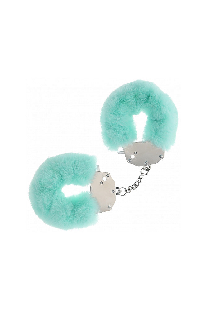 Ouch by Shots Toys - Heavy Duty Fluffy Handcuffs Mint Green BDSM - Tophatter Daily Deals