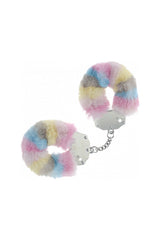 Ouch by Shots Toys - Heavy Duty Fluffy Handcuffs Pastel Rainbow BDSM - Tophatter Daily Deals