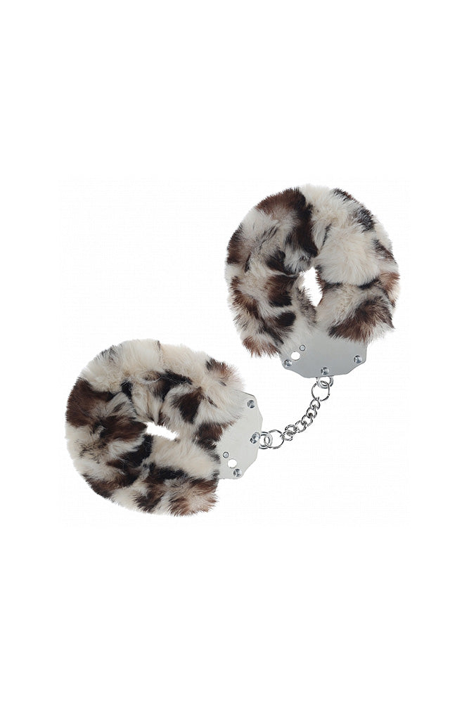Ouch by Shots Toys - Heavy Duty Fluffy Handcuffs Snow Leopard BDSM - Tophatter Daily Deals