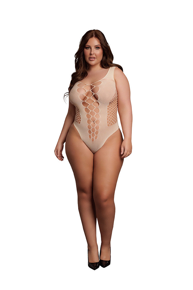 Shots Toys - Le Désir - DES019X - Fence Net Teddy - Various Colors - OS/XL Beige OSXL Lingerie - Tophatter Daily Deals