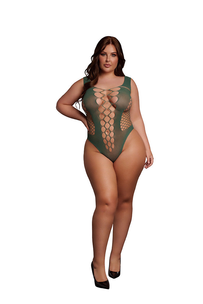 Shots Toys - Le Désir - DES019X - Fence Net Teddy - Various Colors - OS/XL Green OSXL Lingerie - Tophatter Daily Deals