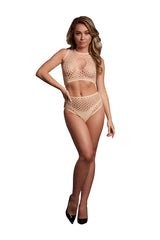 Shots Toys - Le Désir - DES027 - Key-Hole Bra Set - Various Colors - OS Beige OS Lingerie - Tophatter Daily Deals