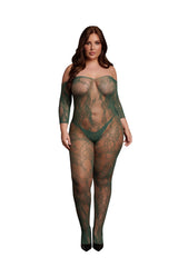 Shots Toys - Le Désir - DES033X - Crotchless Bodystocking - Various Colors - OS/XL Green OSXL Lingerie - Tophatter Daily Deals