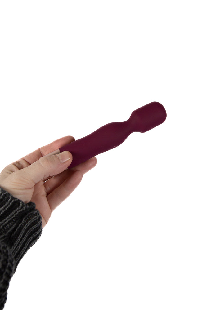 Shots Toys - Loveline - Glamour Mini Wand Vibrator - Burgundy Sex Toy - Tophatter Daily Deals