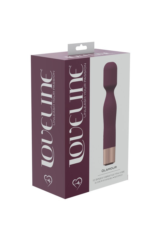 Shots Toys - Loveline - Glamour Mini Wand Vibrator - Burgundy Sex Toy - Tophatter Daily Deals