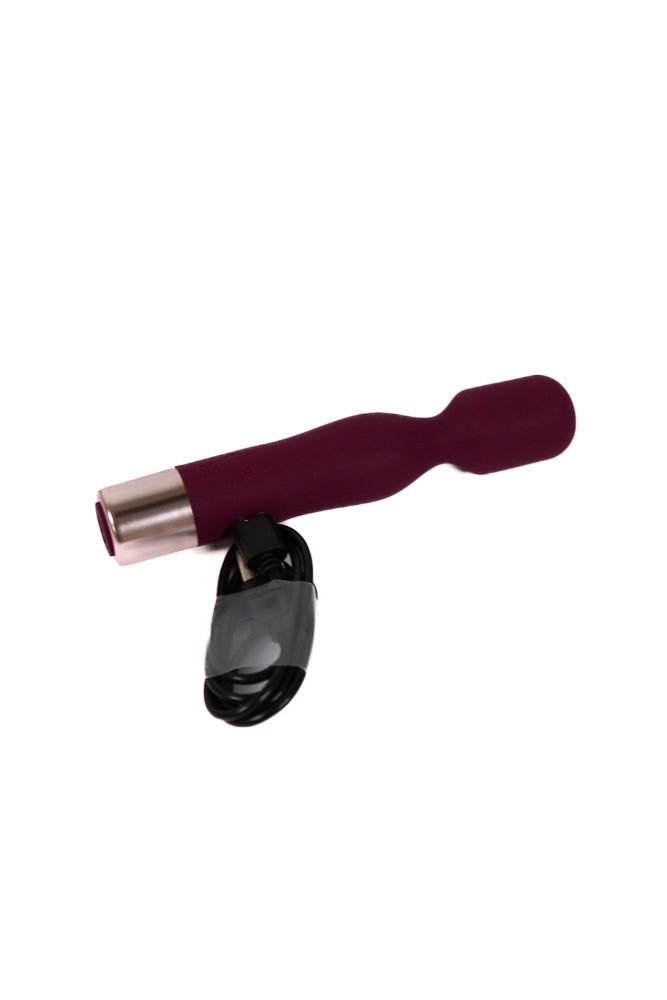 Shots Toys - Loveline - Glamour Mini Wand Vibrator - Burgundy Sex Toy - Tophatter Daily Deals