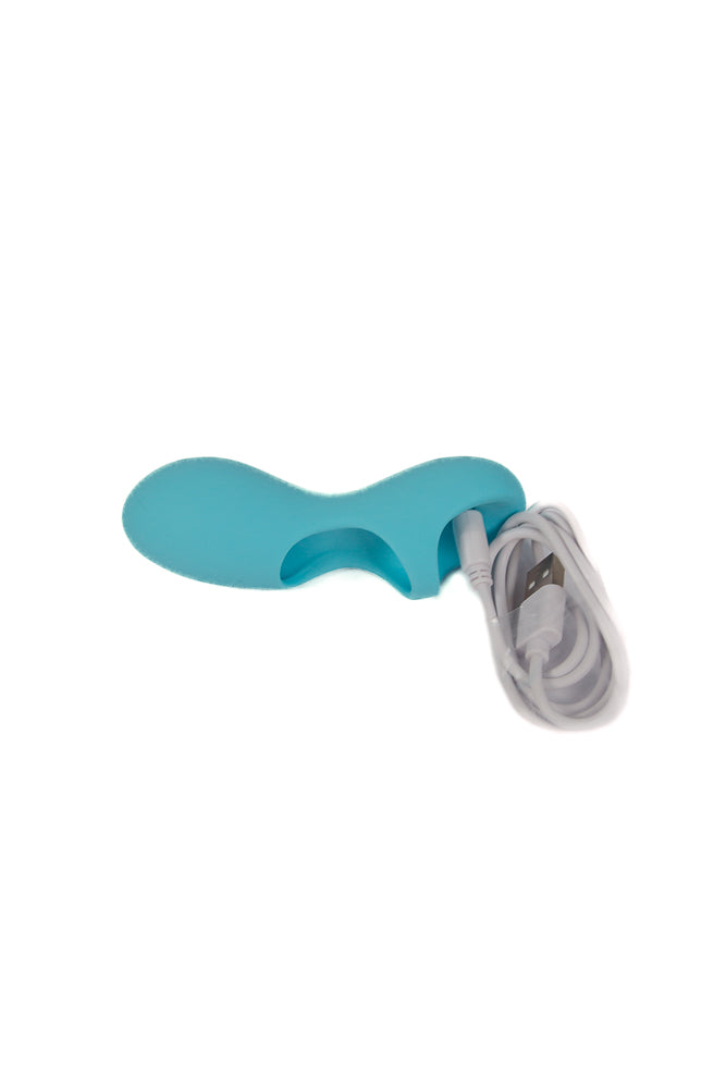 Shots Toys - Loveline - Joy Finger Vibrator - Turquoise Sex Toy - Tophatter Daily Deals