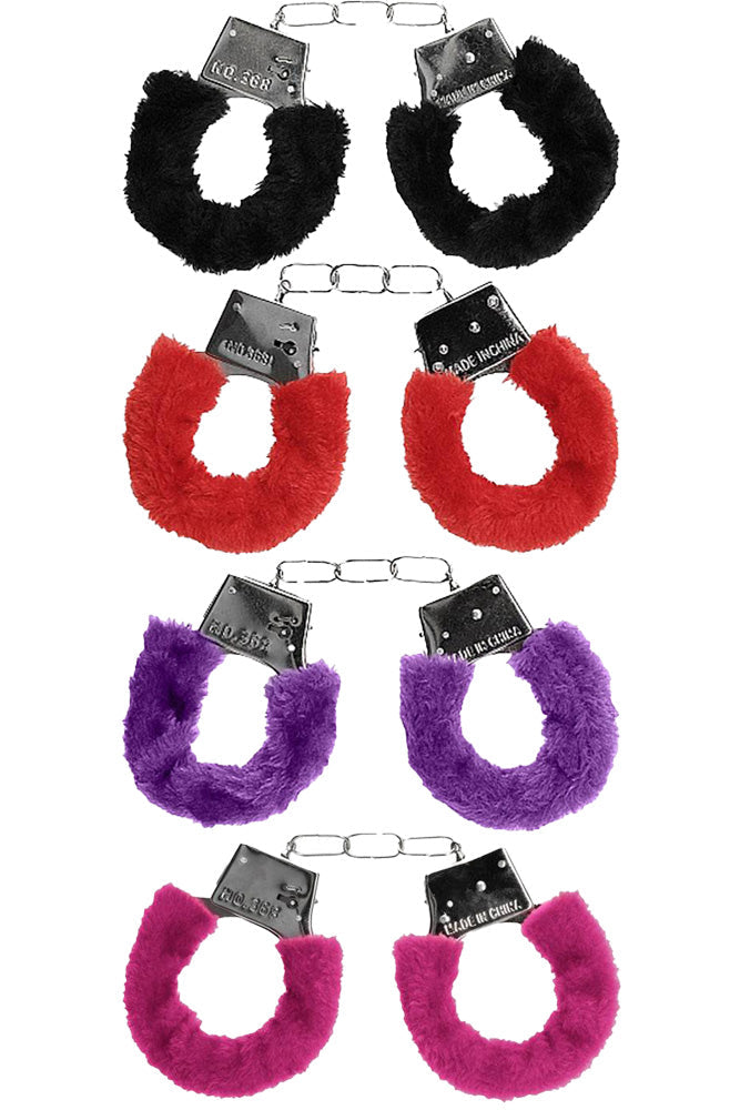 Ouch by Shots Toys - Beginner Fur Handcuffs - Assorted Colors BDSM - Tophatter Daily Deals