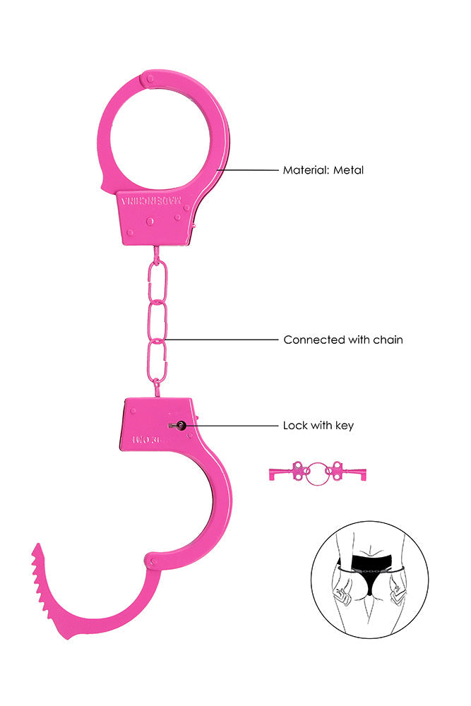 Ouch by Shots Toys - Beginner Metal Handcuffs - Assorted Colors BDSM - Tophatter Daily Deals