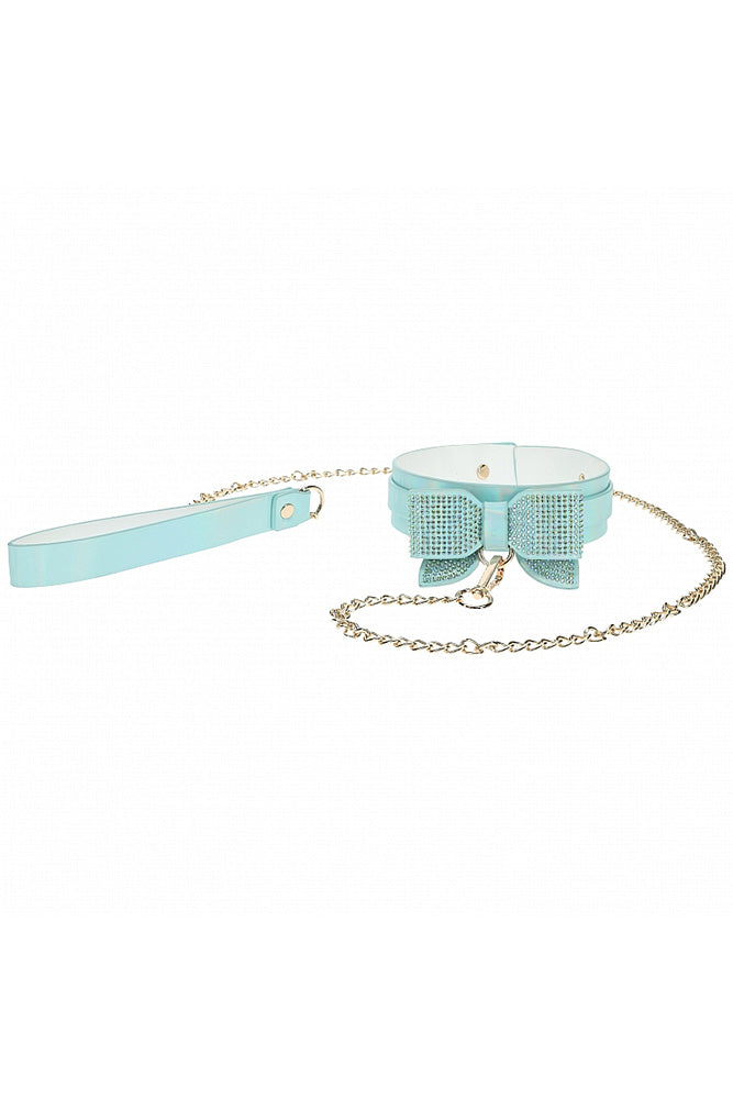 Ouch International - Paris Collection - Collar & Leash - Various Colors Blue BDSM - Tophatter Daily Deals