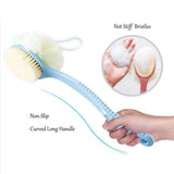 Shower Body Brush with Bristles and Loofah Bath - Tophatter Daily Deals