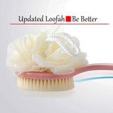 Shower Body Brush with Bristles and Loofah Bath - Tophatter Daily Deals