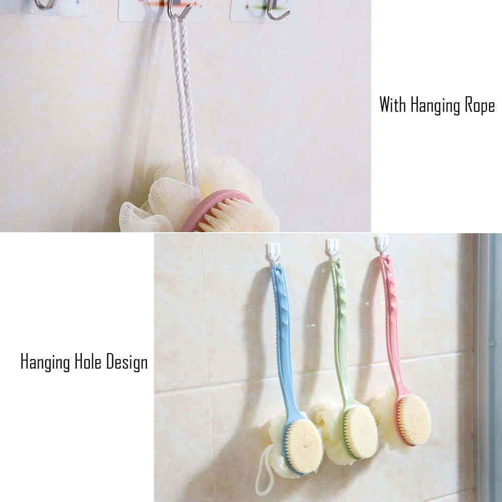 Shower Body Brush with Bristles and Loofah Bath - Tophatter Daily Deals