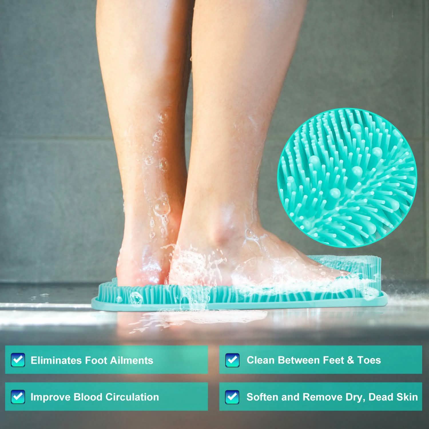 Shower Foot Scrubber Mat Bath - Tophatter Daily Deals