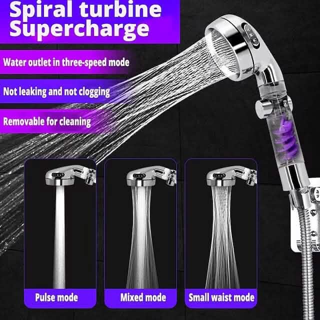Shower Head High Pressure 3-Function SPA Shower Head Bath - Tophatter Daily Deals