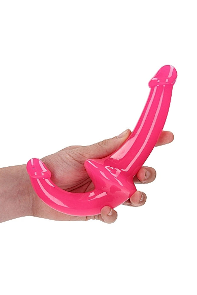 Shots Toys - RealRock - 6" Glow in the Dark Strapless Strap-On - Assorted Colors Pink Sex Toy - Tophatter Daily Deals