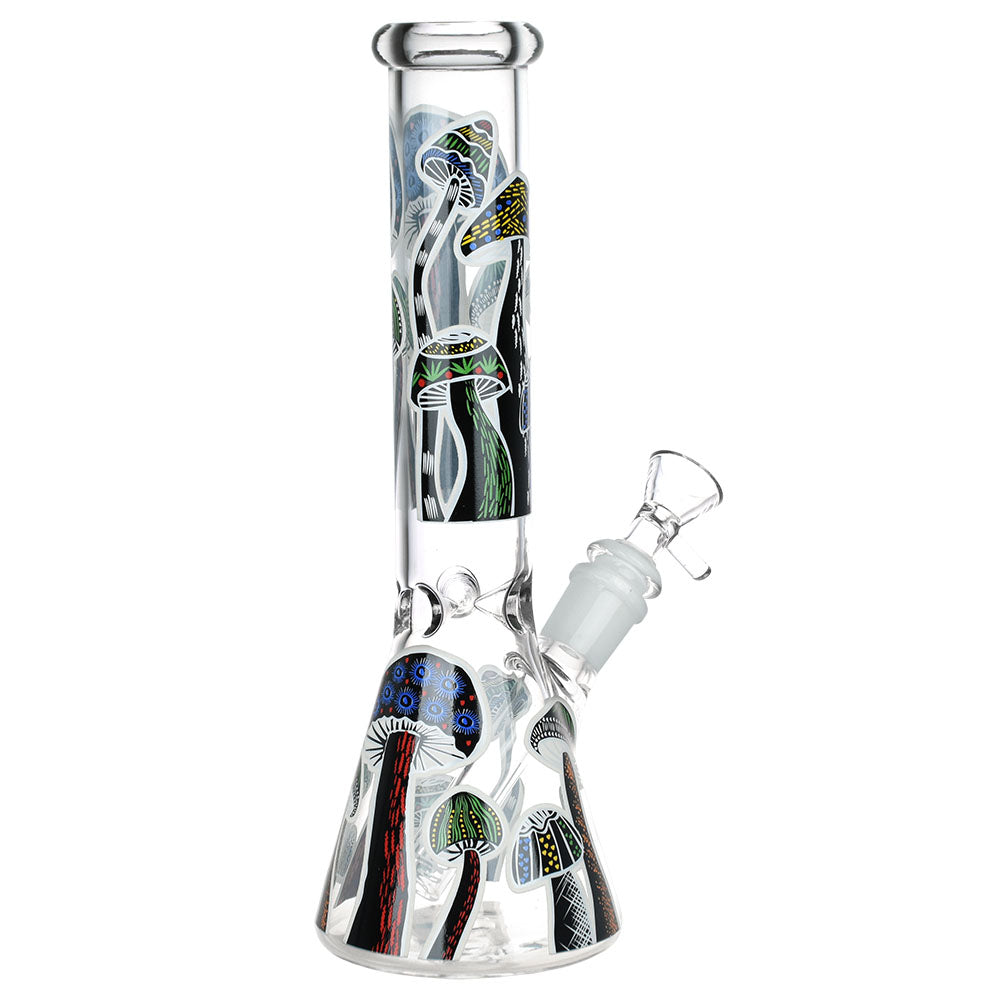 Shroom Silhouette Glow Beaker Bong Boho Shrooms Bongs - Tophatter Daily Deals