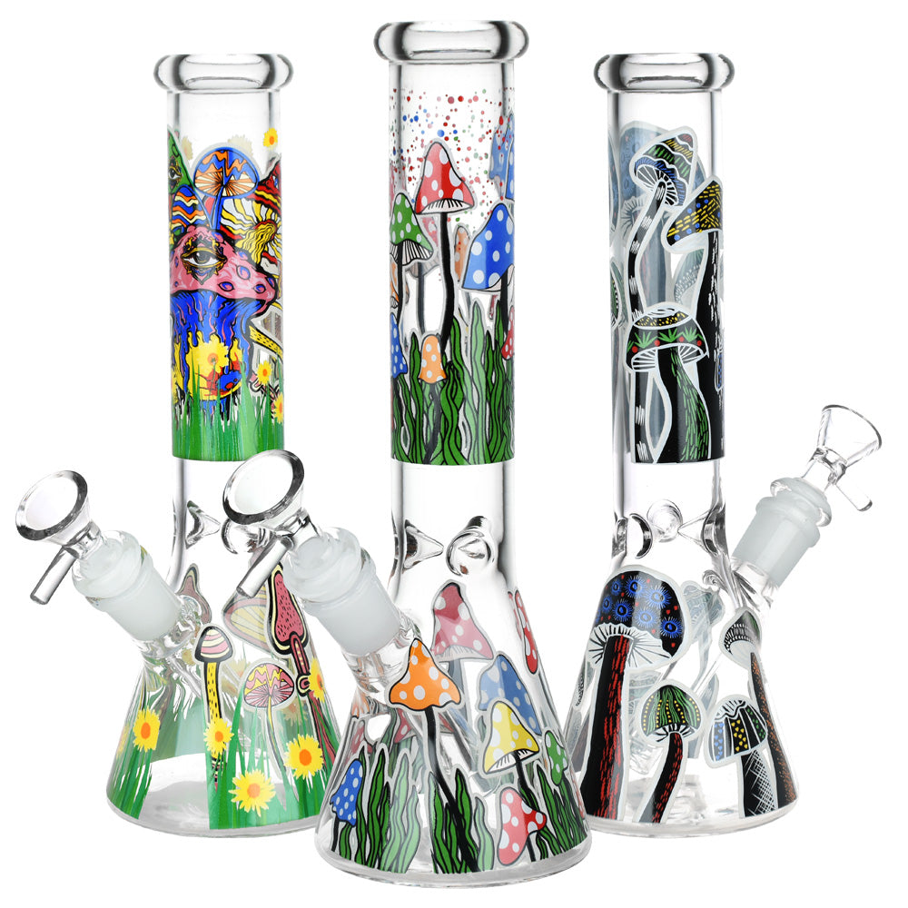 Shroom Silhouette Glow Beaker Bong Bongs - Tophatter Daily Deals