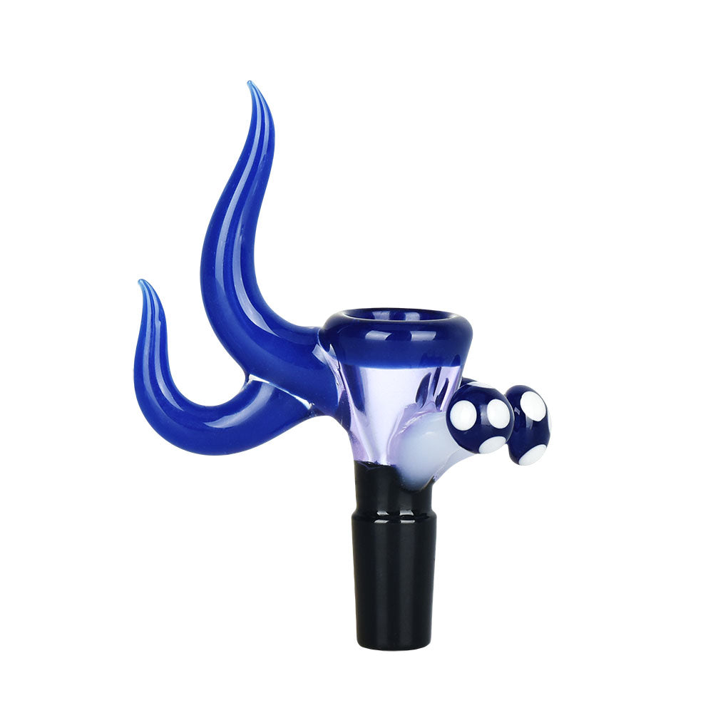 Shroom Spur Herb Slide Opaque Dark Blue Glass Bong Bowls - Tophatter Daily Deals