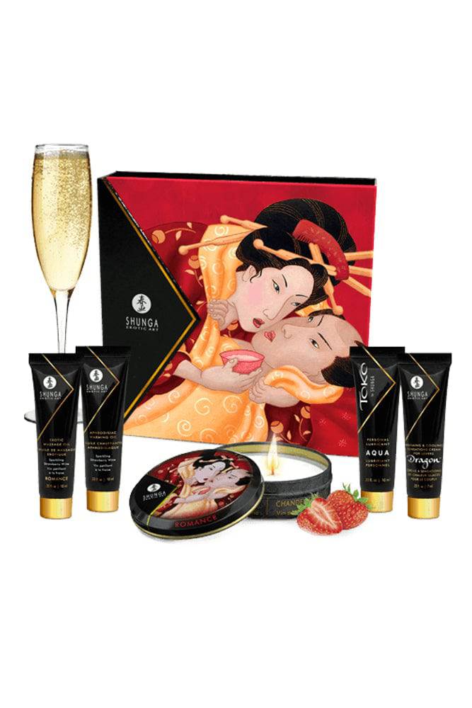 Shunga - Geisha's Secrets Couples Romance Kit - Strawberry Wine Liquid - Tophatter Daily Deals