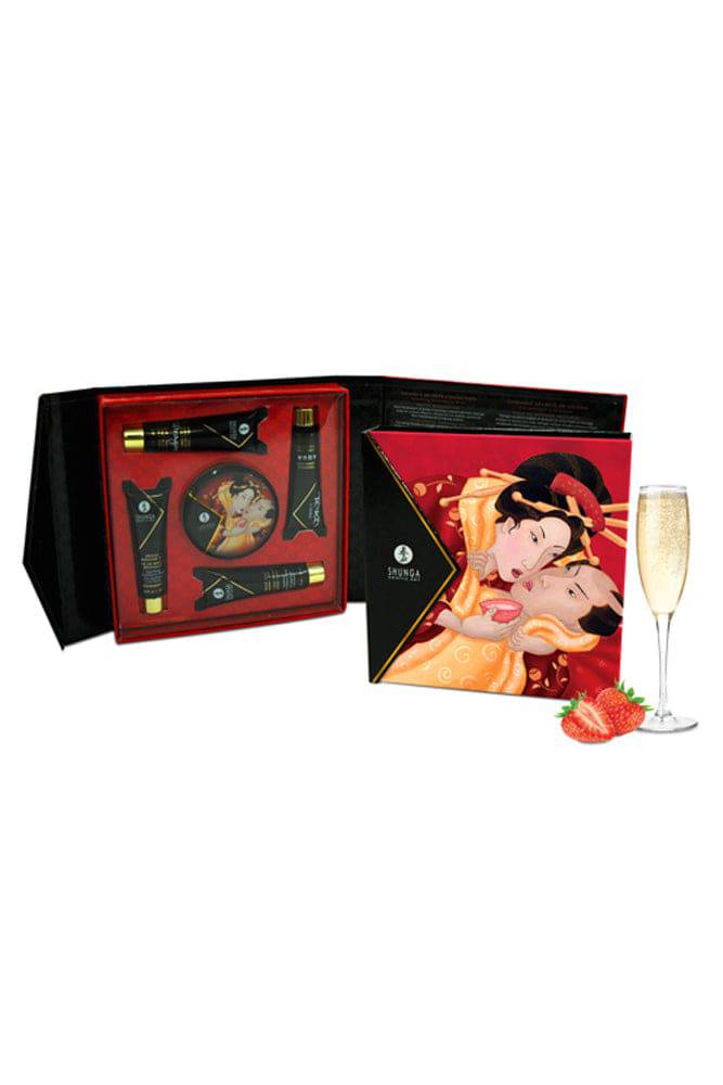 Shunga - Geisha's Secrets Couples Romance Kit - Strawberry Wine Liquid - Tophatter Daily Deals
